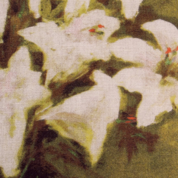 Housse Fleurs blues or