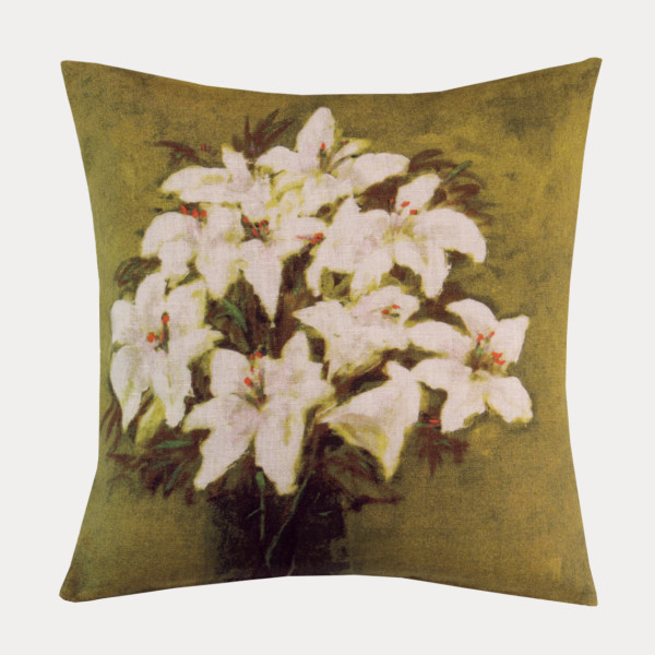 Housse Fleurs blues or