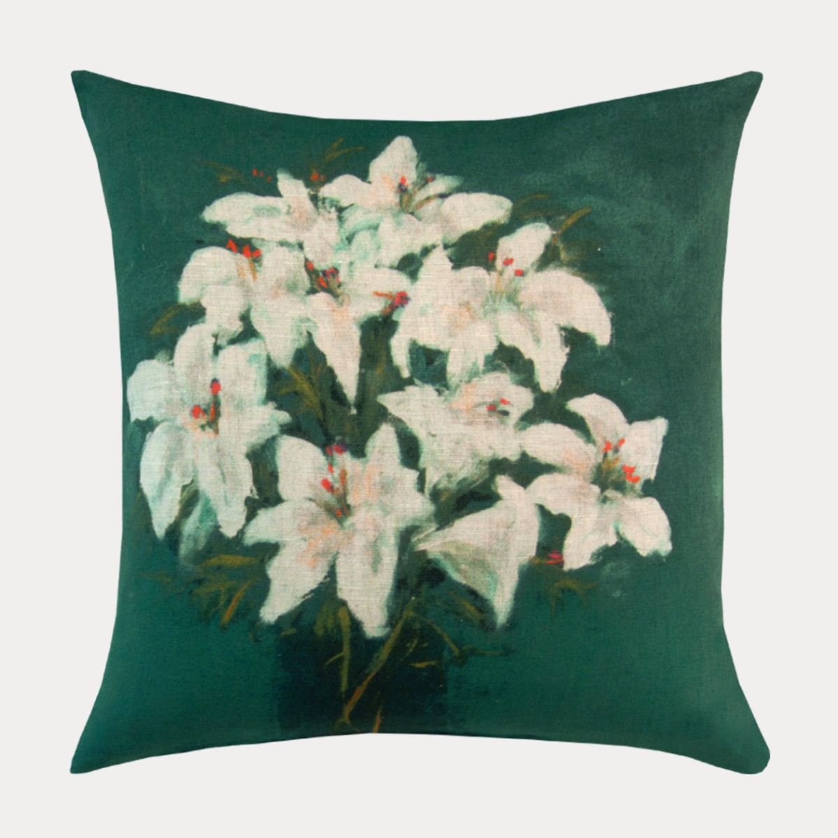 Housse Fleurs blues canard