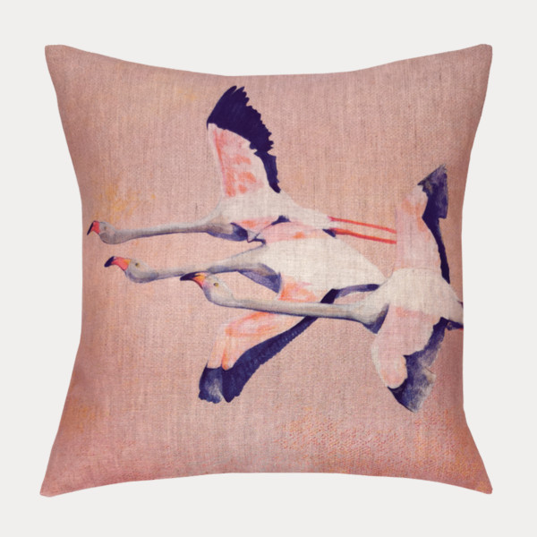 Housse Flamingos rose