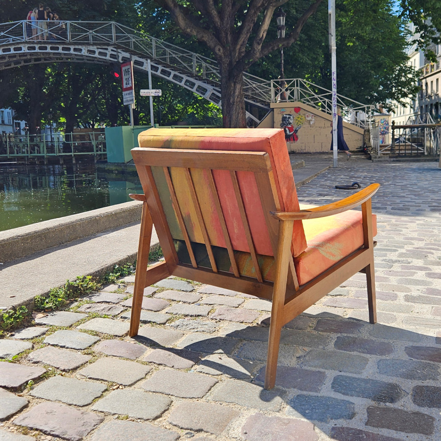 Feuille sur la falaise armchair