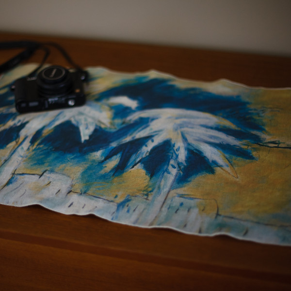 printed linen tablemat medina haby bonomo maison levy made in france