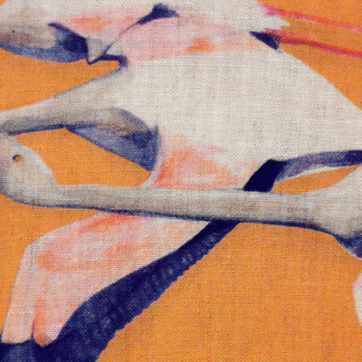 Housse Flamingos orange