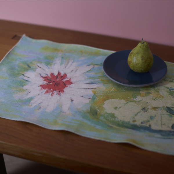 printed linen tablemat yrupe haby bonomo maison levy made in france