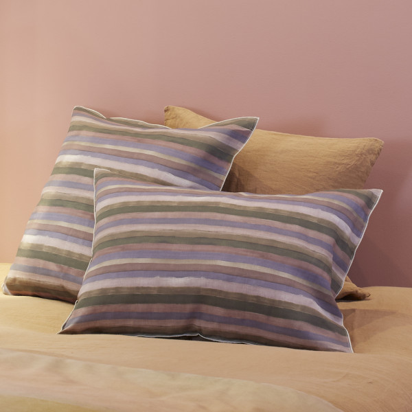 coussin graphique en lin imprime Andine gris nina bonomo maison levy