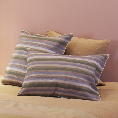 coussin graphique en lin imprime Andine gris nina bonomo maison levy