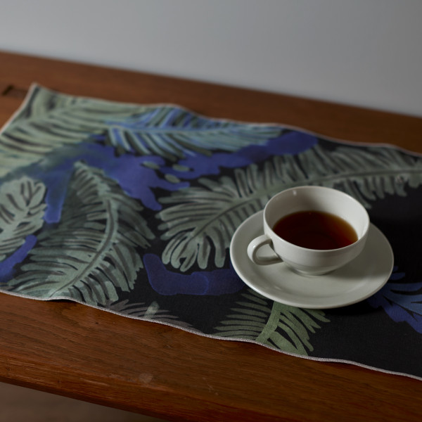 Autruche noir tablemats
