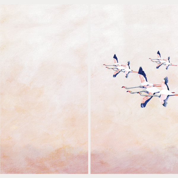 Curtain Flamingos