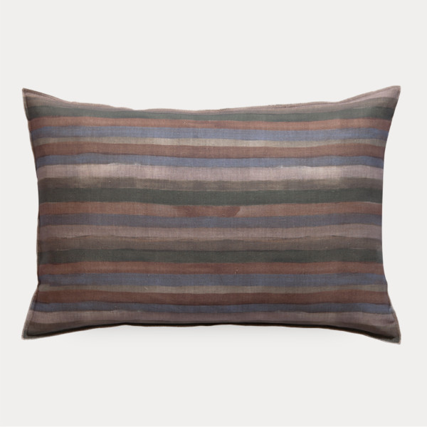 printed linen grafic sham Andine gris nina bonomo maison levy made in france