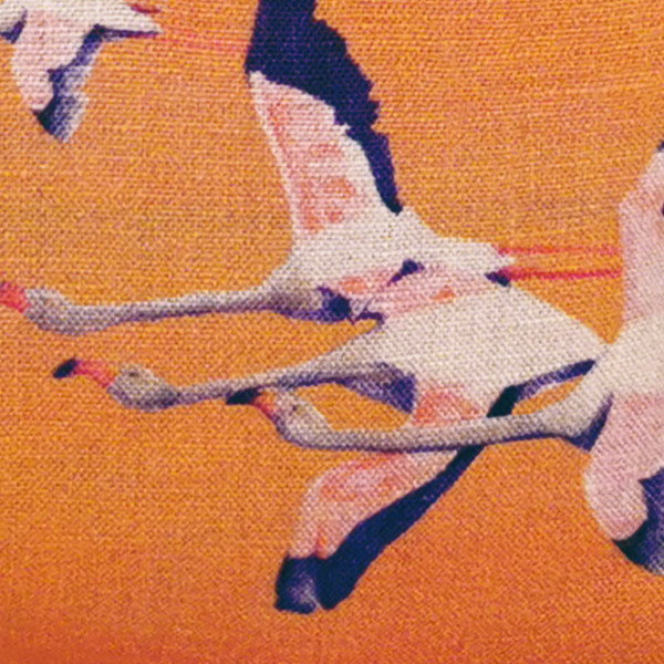 Flamingos-col.orange pouch