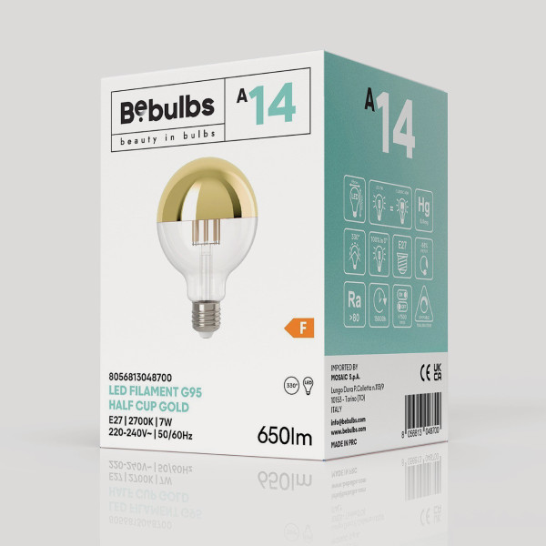 Ampoule LED globe dorée Ampoule LED globe dorée