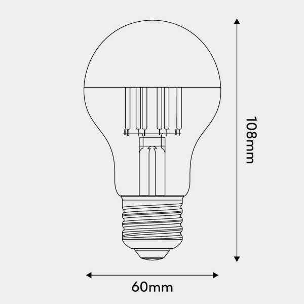 Ampoule LED E27 goutte dorée