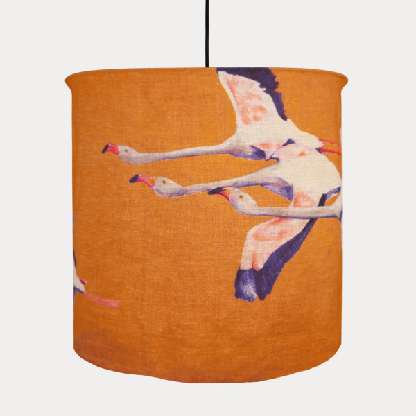 Flamingos orange lantern shade