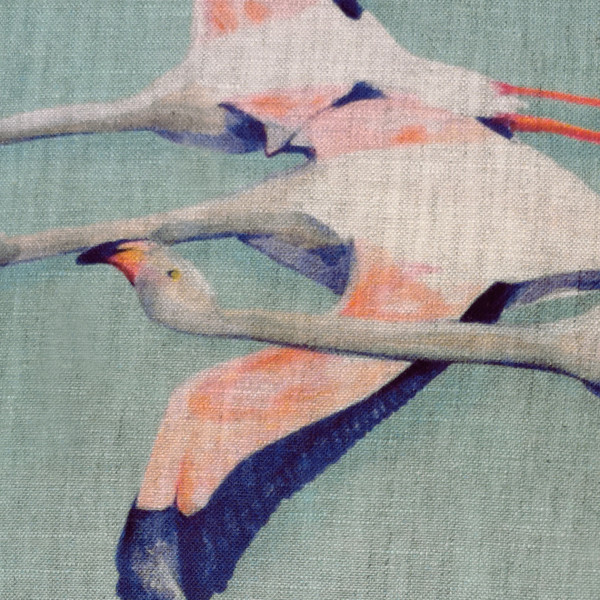 Wall hanging Flamingos vert de gris