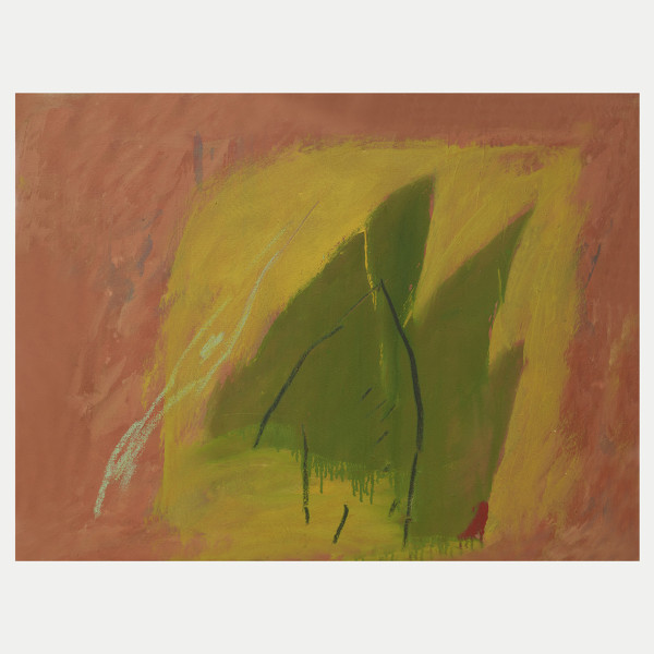 Feuille sur la falaise panoramic